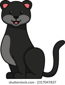 Panther icon. Flat illustration of panther vector icon for web design