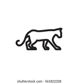 panther icon illustration isolated vector sign symbol