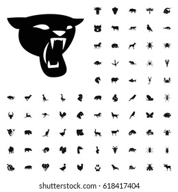 Panther icon illustration isolated vector sign symbol. animals icons vector set. on white background