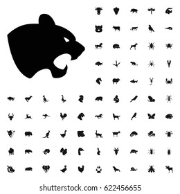 Panther icon illustration isolated vector sign symbol. animals icons vector set. on white background