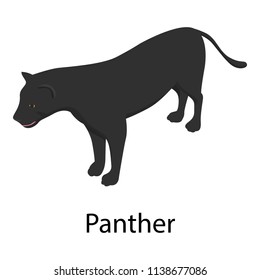 Panther icon. Isometric of panther vector icon for web design isolated on white background