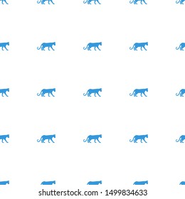 panther icon pattern seamless white background. Editable filled panther icon. panther icon pattern for web and mobile.
