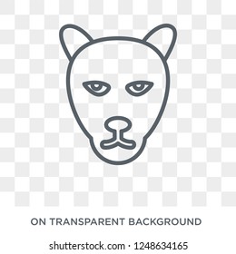 Panther icon. Trendy flat vector Panther icon on transparent background from animals collection. High quality filled Panther symbol use for web and mobile