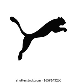 Panther springen schwarze Icon Design Vektorillustration Illustrator einfach.