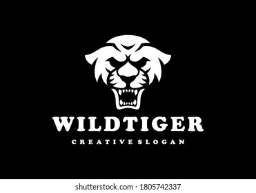panther leopard logo creative vintage emblem template