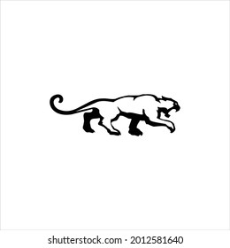 pantera o leopardo en un estilo minimalista. Ilustraciones vectoriales.