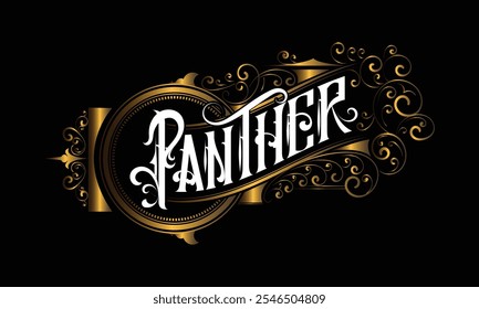 Design de estilo personalizado com letras PANTHER