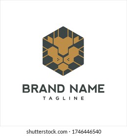 Panther Lion Head Logo Design Vector Image