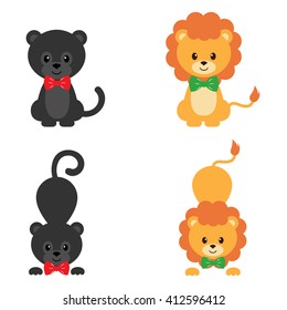 panther and lion set