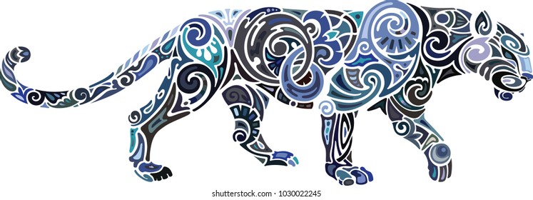 Panther, local colors, ornamentint