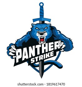 Caricatura del logo de Panther en vector
