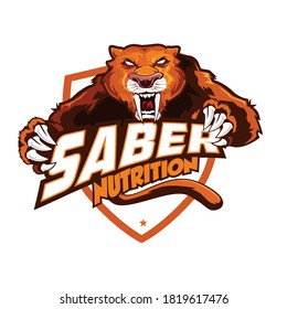 Panther logo cartoon in vector