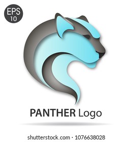 Panther logo color vector illustration