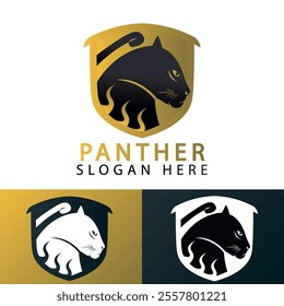 Panther logo design template 3 set colors