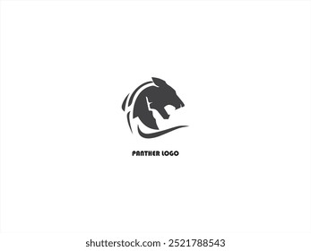 The panther logo design ,vector, panther mascot logo design , illustration ,Cute panther face, panther black version logo collection for your brand .