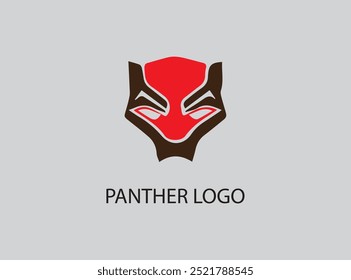 The panther logo design ,vector, panther mascot logo design , illustration ,Cute panther face, panther black version logo collection for your brand .