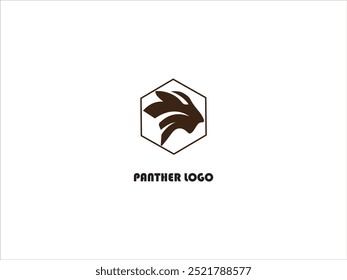 The panther logo design ,vector, panther mascot logo design , illustration ,Cute panther face, panther black version logo collection for your brand .