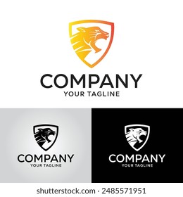 Panther Logo Design Vector Template