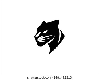 Panther logo design vector,black panther