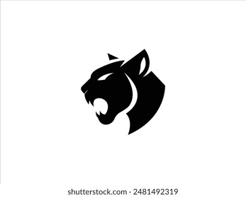 Panther logo design vector,black panther