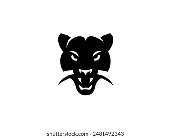 Panther logo design vector,black panther