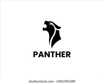 Panther logo design vector,black panther