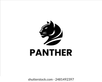 Panther logo design vector,black panther