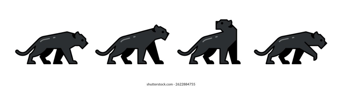 Panther Logo. Icon design. Template elements