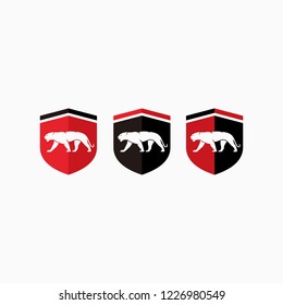 Panther logo vector with color black, panther icon symbol design illustrations