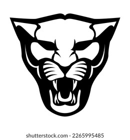 Panther Logo Vector Illustration Design Template black and white