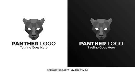 Panther Low Poly Logo Design. Polygonal Design. Geometric Design. Modern Logo