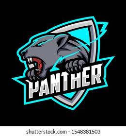 panther mascot esport logo design