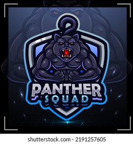 Panther mascot. esport logo design