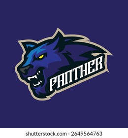 Panther mascot logo design with concept style for badge, emblem and t shirt printing. Panther head illustration.