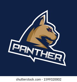 panther mascot logo design template