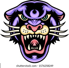 panther mascot logo vector  design