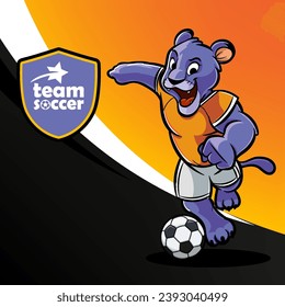 panther mascot soccer graphics for tournament match