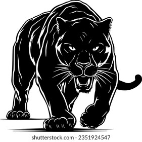 Panther | Minimalist and Simple Silhouette - Vector illustration