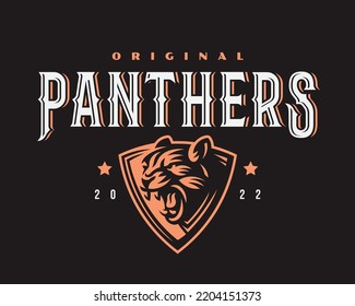 Panther modern logo, emblem design editable for your business.Jaguar vector illustration.