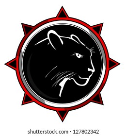 Panther on a black background