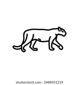 Panther Outline Icon, Vector illustration