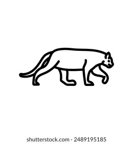 Panther Outline Icon, Vector illustration