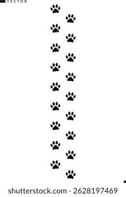Panther paw prints vector. Leopard paw prints 