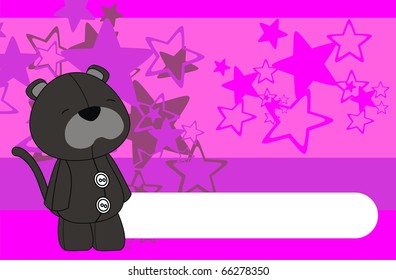 panther plush cartoon background in vector format very easy to edit