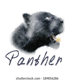 Panther print / watercolor panther design / T-shirt graphics