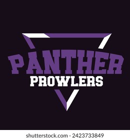 Panther prowlers Sports and esports text logo design, text effect  premium vector	
