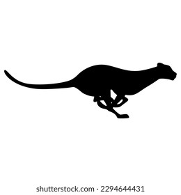Panther running Silhouette. Vector image