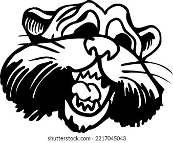 Panther Scared Vector Mascot Cartoon