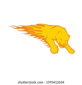 Panther Sharp Paw Reaching Out