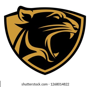 panther shield icon vector